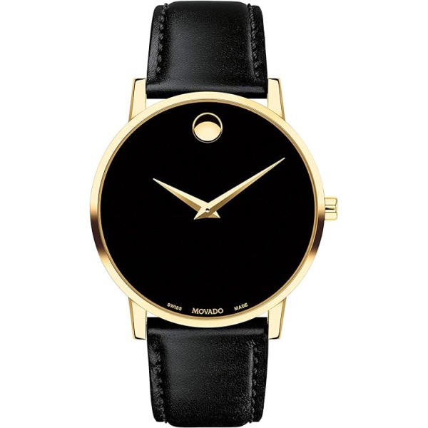 Men's Yellow Gold with Concave Dot Museum Dial Watch 