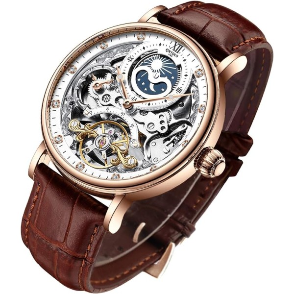 Mens Luxury Skeleton Automatic Mechanical Wrist Watches 