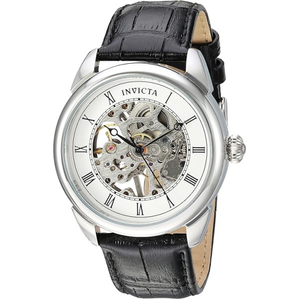 Men's Specialty Mechanical Watch with Leather Strap